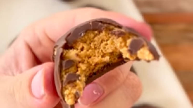 Bombones de pasta de maní y chocolate 🍫